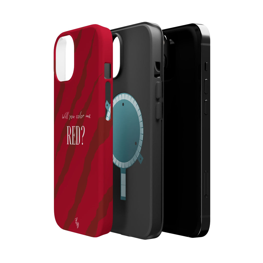 (red) Magnetic Impact-Resistant Phone Case