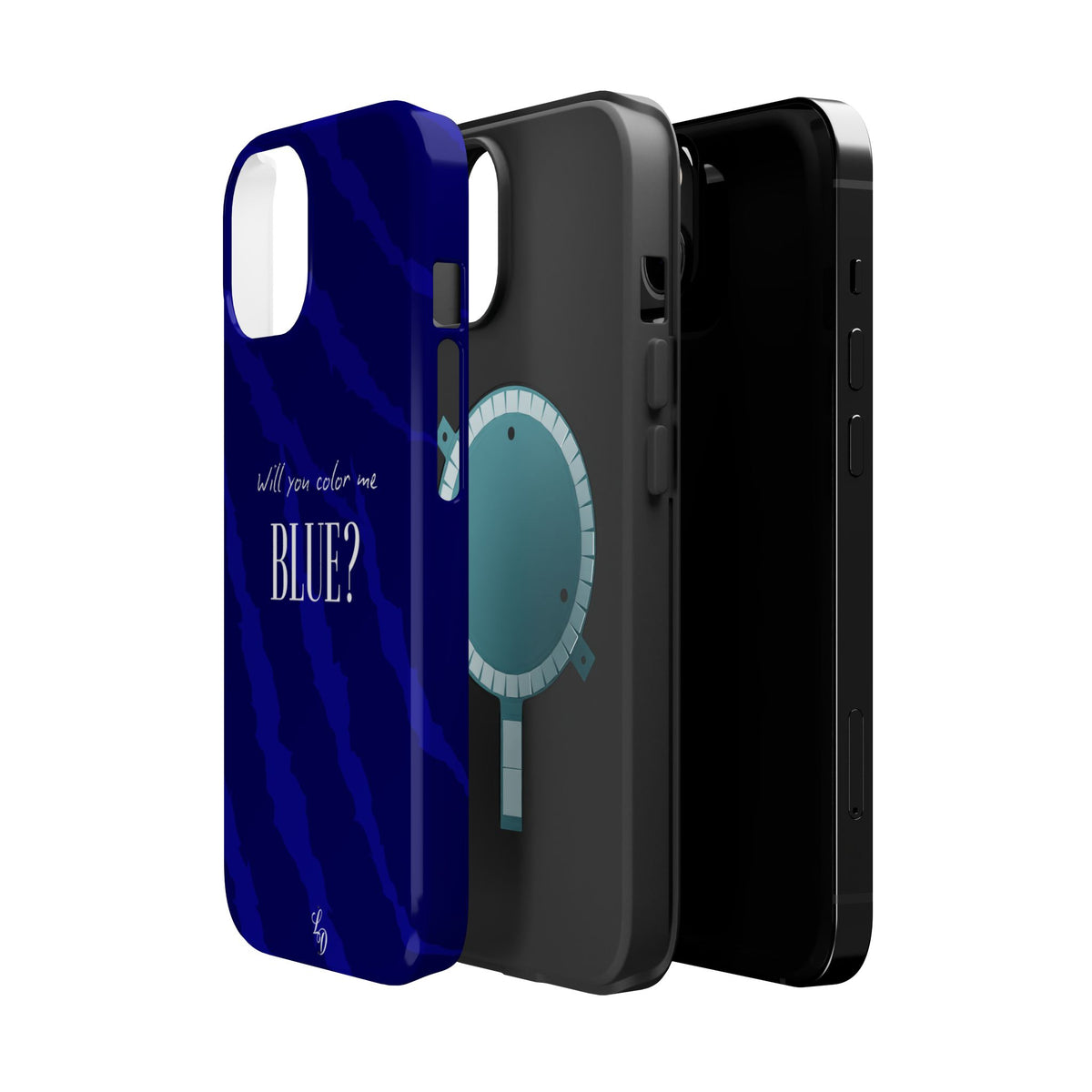 (blue)  Magnetic Impact-Resistant Phone Case