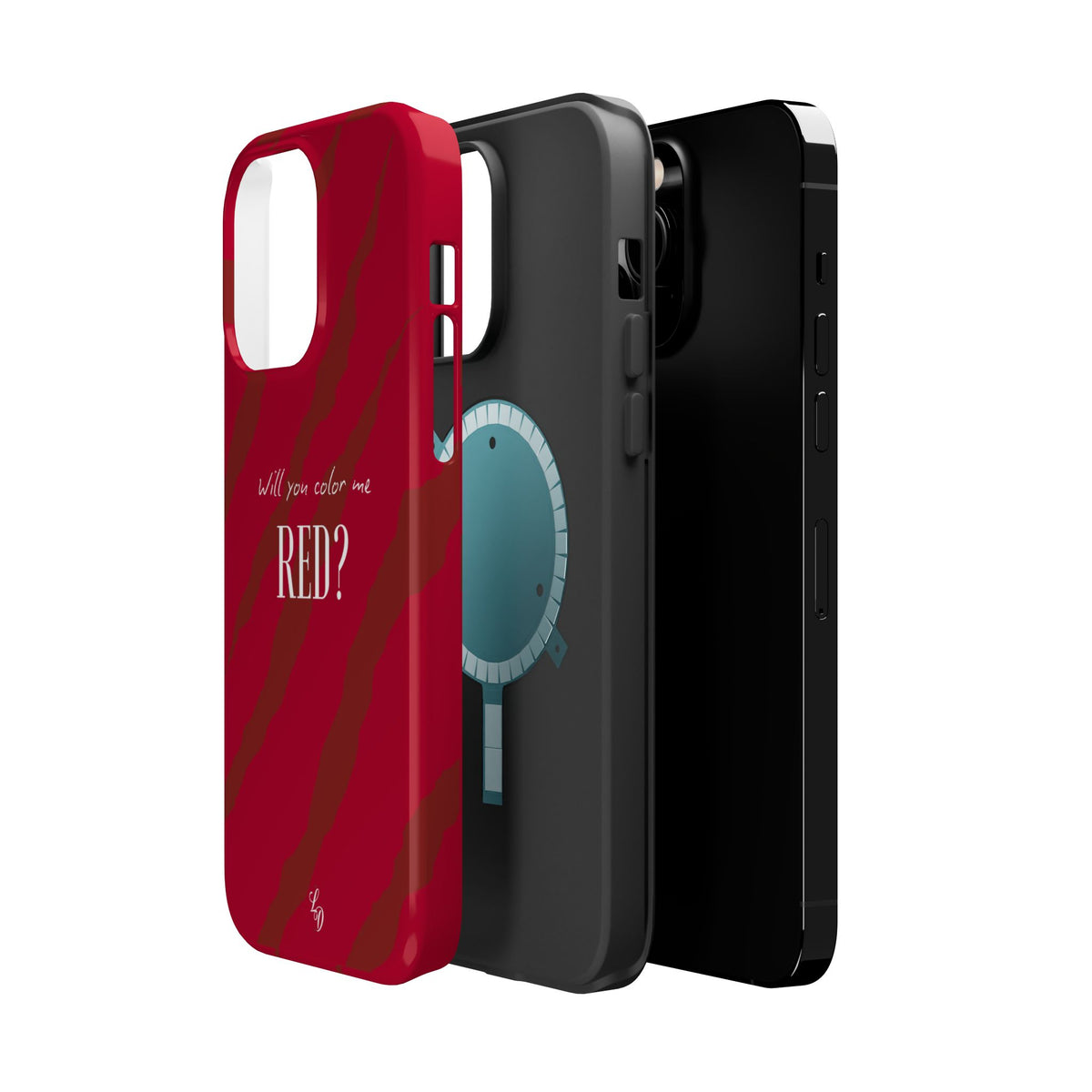 (red) Magnetic Impact-Resistant Phone Case