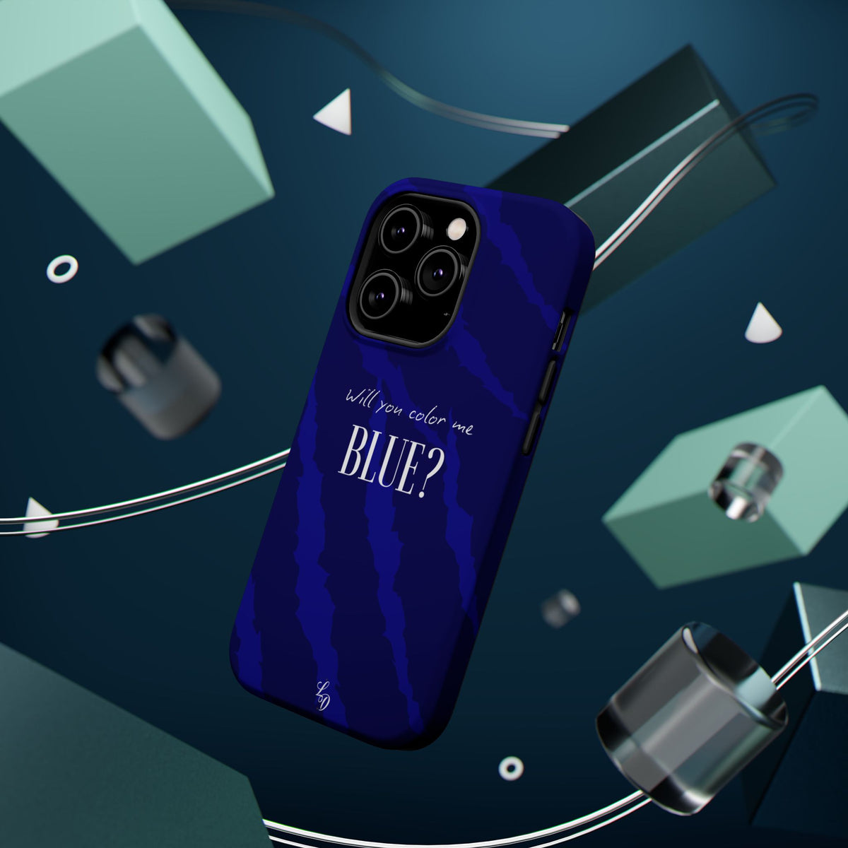 (blue)  Magnetic Impact-Resistant Phone Case