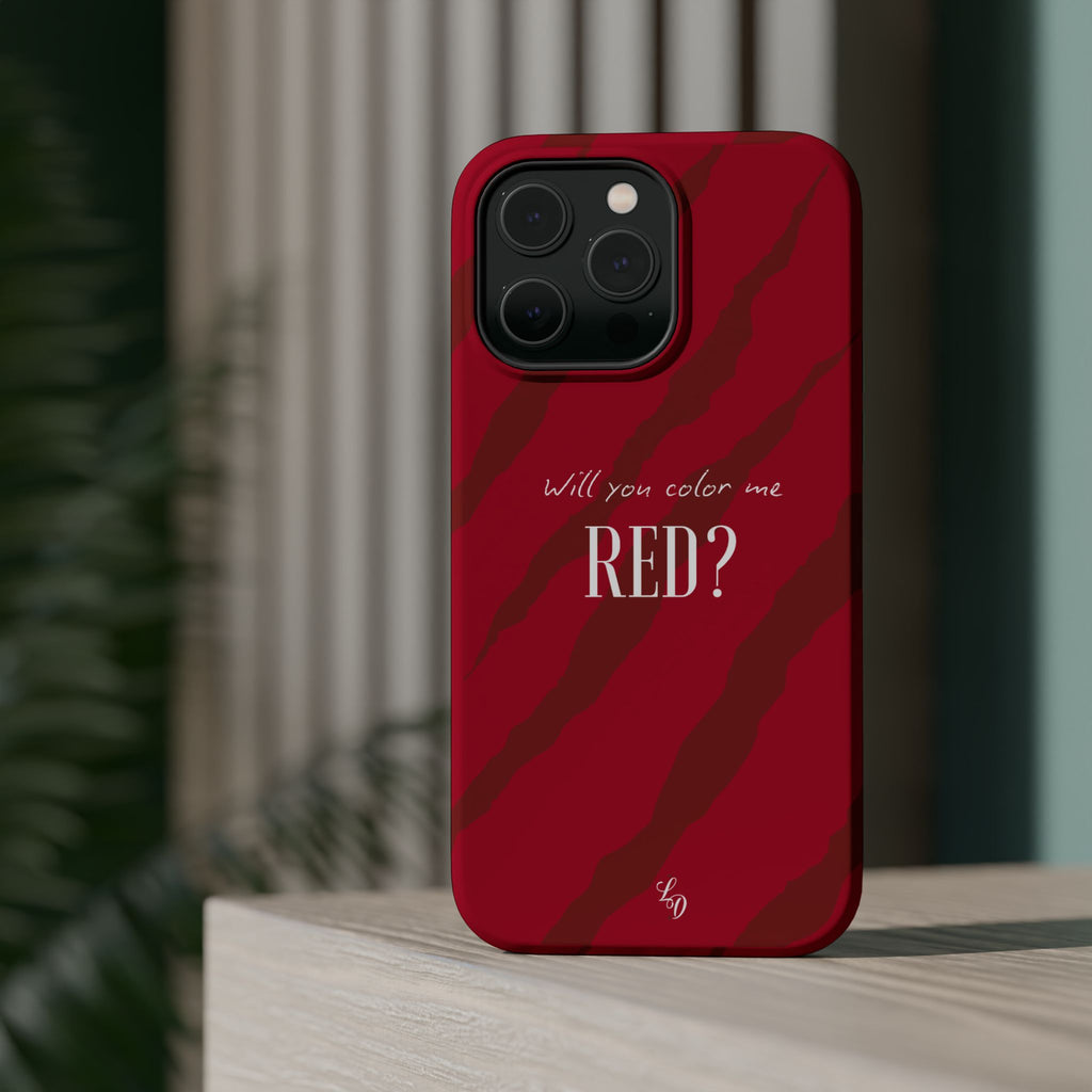 (red) Magnetic Impact-Resistant Phone Case