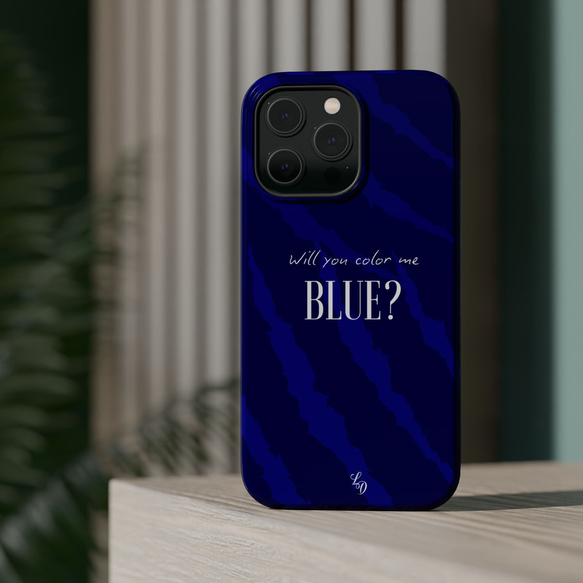 (blue)  Magnetic Impact-Resistant Phone Case