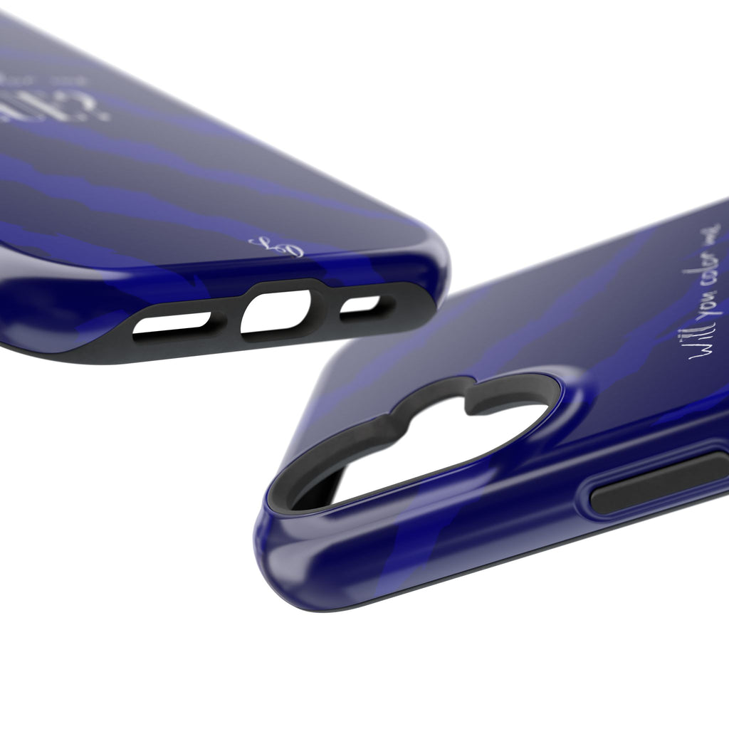 (blue)  Magnetic Impact-Resistant Phone Case