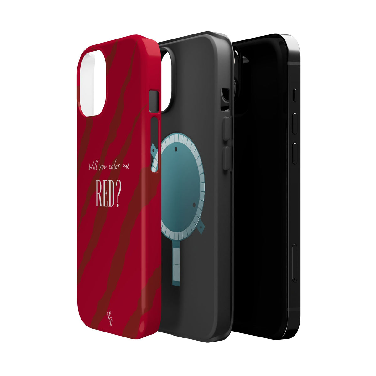 (red) Magnetic Impact-Resistant Phone Case