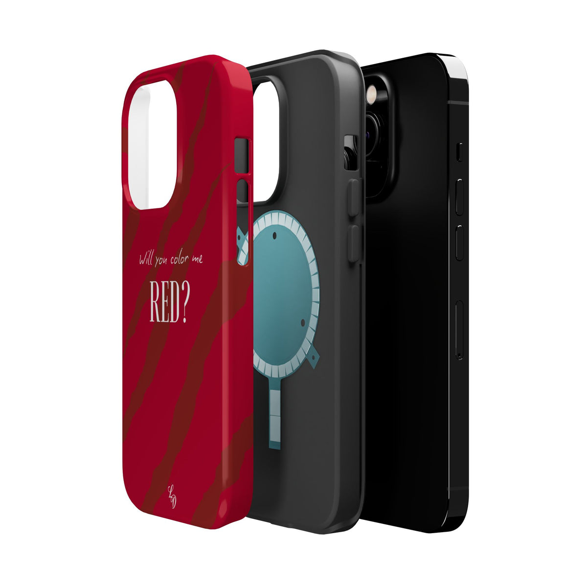 (red) Magnetic Impact-Resistant Phone Case