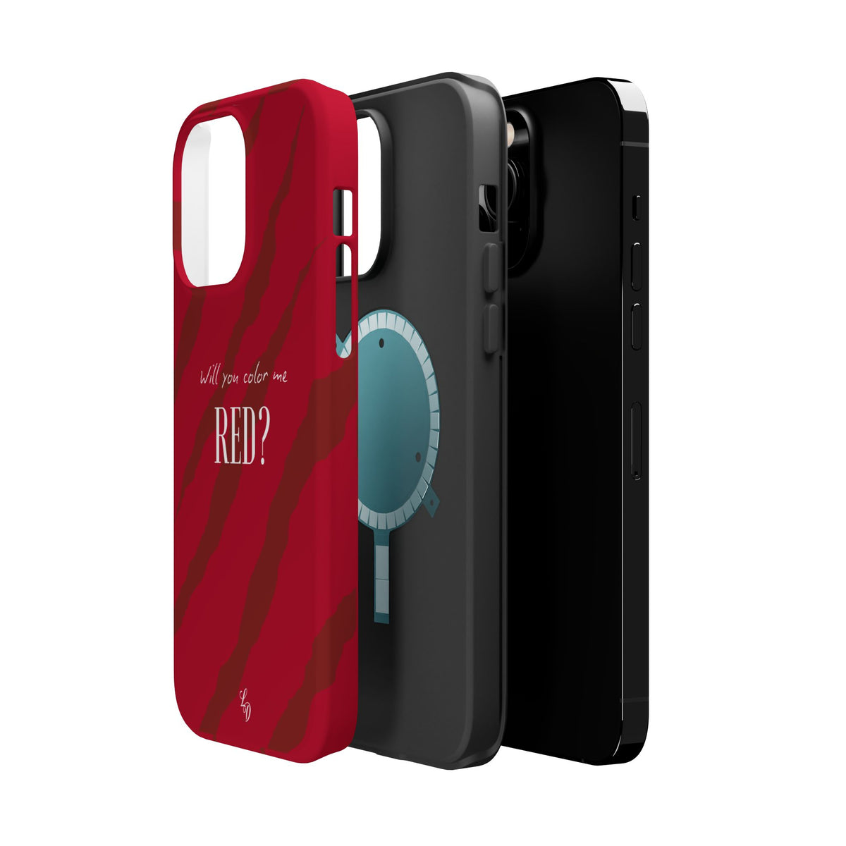 (red) Magnetic Impact-Resistant Phone Case