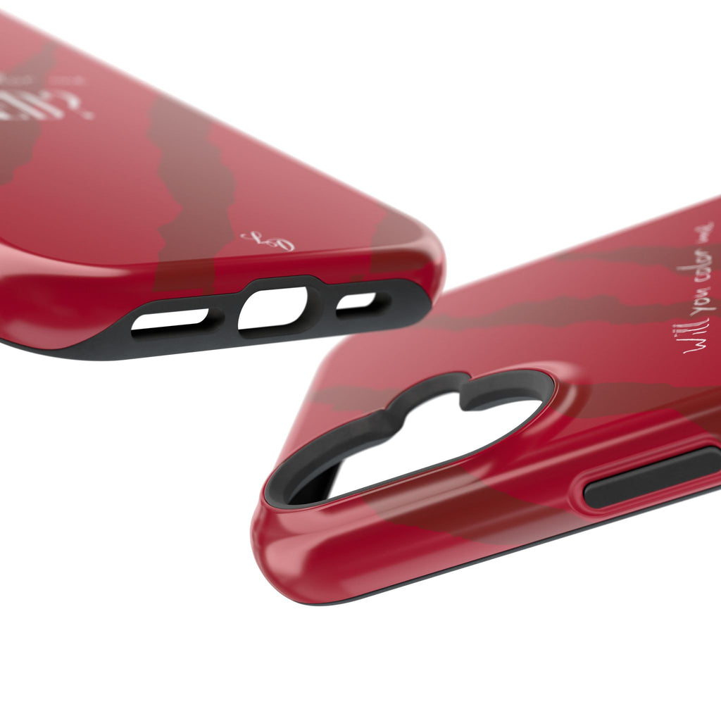 (red) Magnetic Impact-Resistant Phone Case