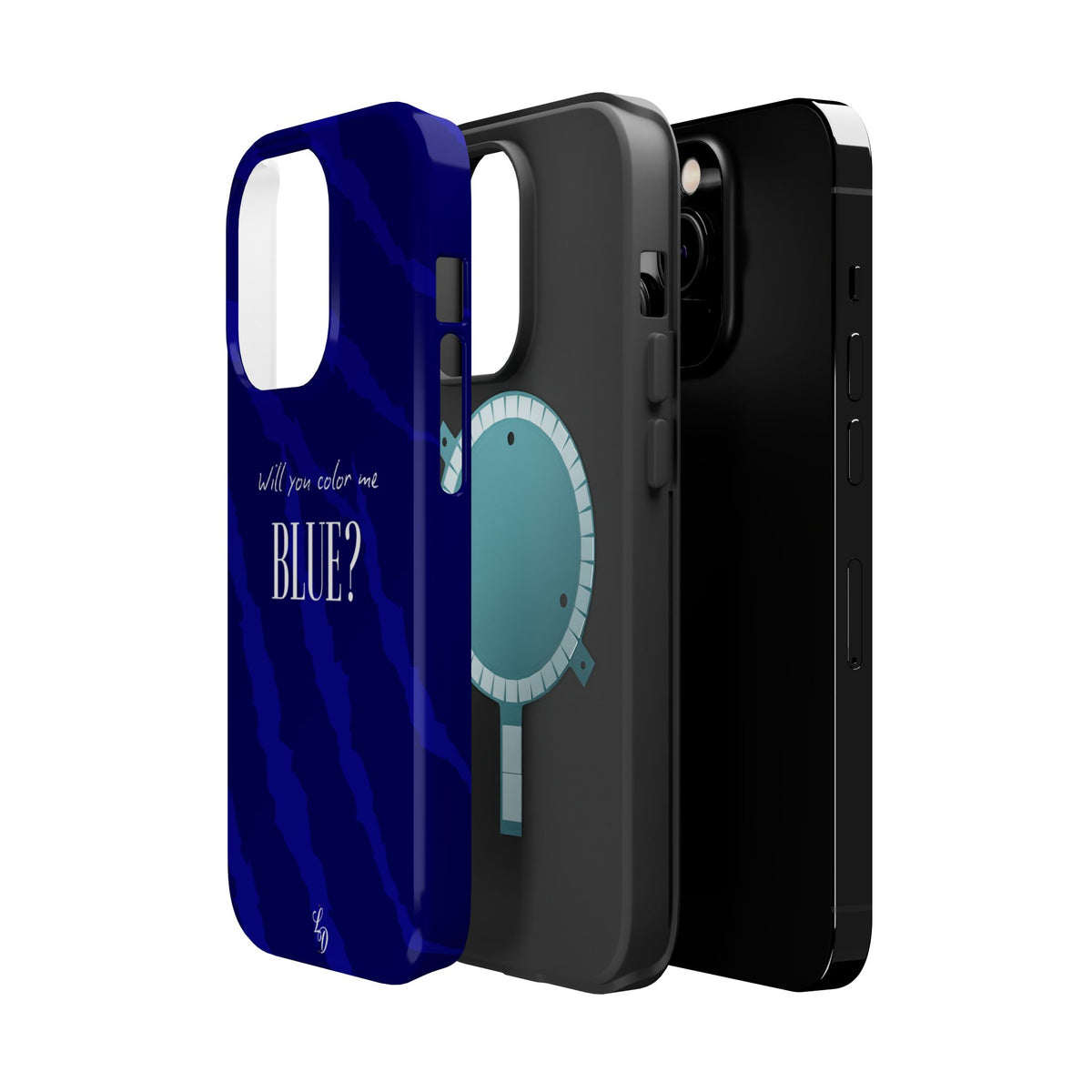 (blue)  Magnetic Impact-Resistant Phone Case