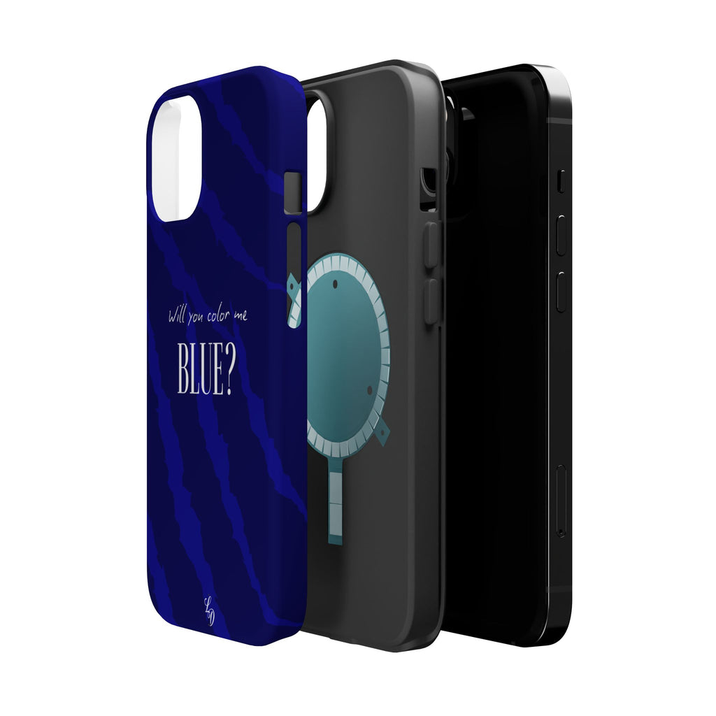 (blue)  Magnetic Impact-Resistant Phone Case